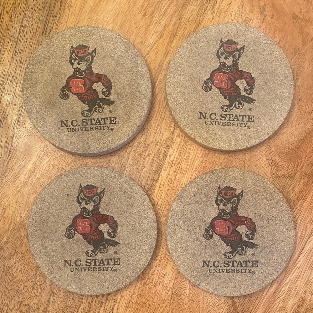 Set of 4 NCAA NC State University Coasters